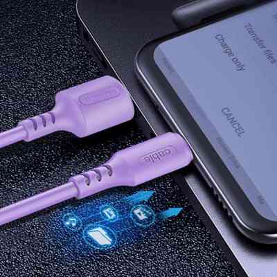 Дата кабель USB 2.0 AM to USB-C 1.0m soft silicone violet ColorWay (CW-CBUC044-PU) Вінниця