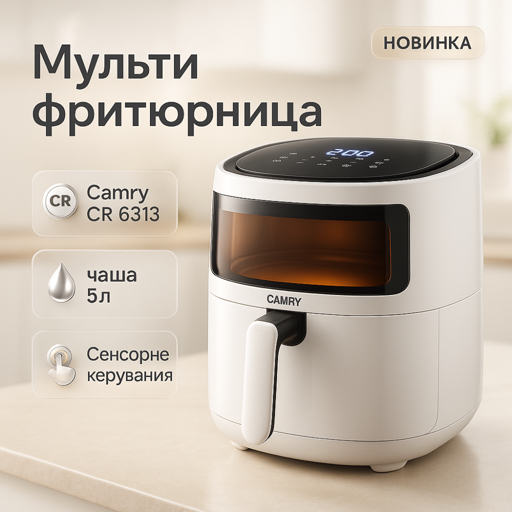 Аэрогриль-фритюрница с сенсорным экраном, Безмасляная фритюрница с таймером, Аэрогриль для выпечки GD-31 Львов - изображение 18
