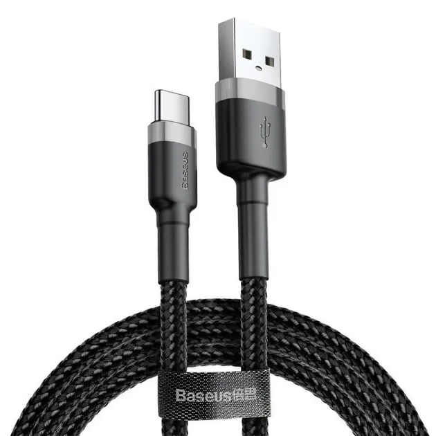Кабель Baseus Cafule Type-C 1м Black Київ - фото 1