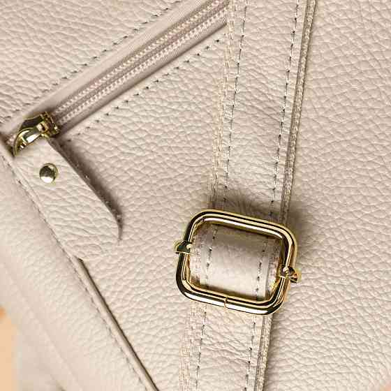 Жіноча шкіряна сумка з трьома секціями Vintage 22980 Білий Київ