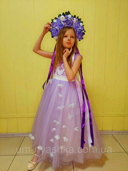 Длинное нарядное платье с бабочками Кривой Рог - изображение 2