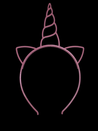 Детский обруч Единорог с ушками 22 на 14 см розовый Киев