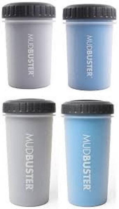 Лапомойка с крышкой для собак Dexas Mud Buster Lidded (Дексас Мад Бустер) Голубой, Средний -  высота 15, диаметр 10 см, обьем 170 мл. Запорожье - изображение 2