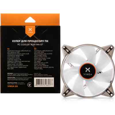 Кулер для корпуса Vinga RGB fan-07 Винница
