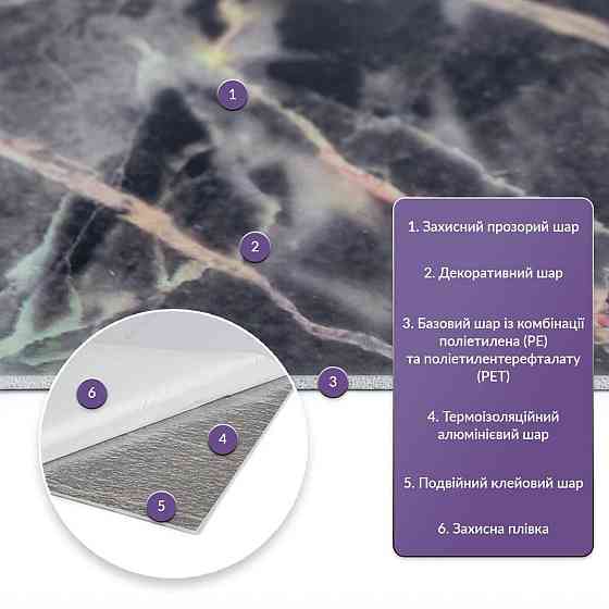 Самоклеящаяся стеновая PET плитка 600х300х2мм SW-00002648 Днепр