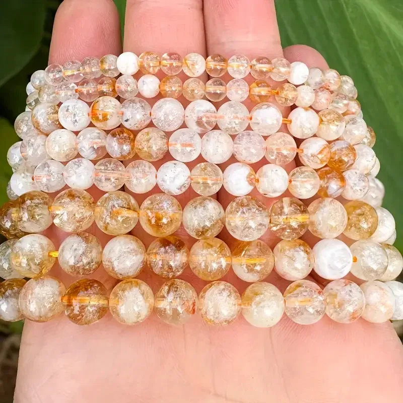 Цитрин 8 мм – 45 бусин на нити, натуральный камень для браслетов и украшений Киев - изображение 2