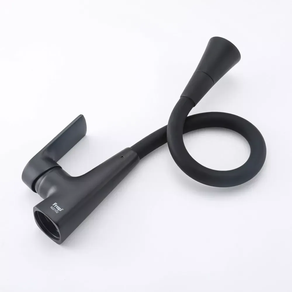 Смеситель для кухни с гибким изливом Frap F4471-6 черный Киев - изображение 3