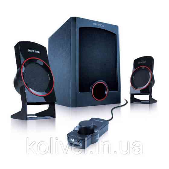 Акустична система 2.1 Microlab M-111, чорна з червоним (M-111) Киев