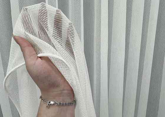 Тюль фактурний жакард колір молочний 1989т Київ