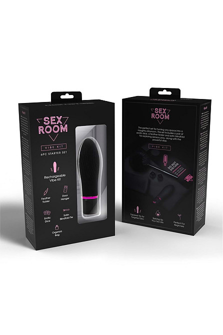 Набір девайсів для ігор Dream Toys Sex Room Vibe Kit, 6 предметів, чорний/рожевий Sex Aura Київ - фото 1