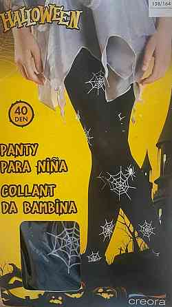 Дитячі колготки паутинка з павуками на Хелловін 40 den 158-164 зріст на 12-14 років Італія чорний Київ