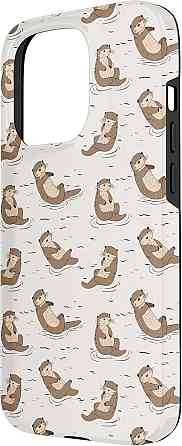 Чехол для iPhone 15 Pro с принтом выдры мультицветный двухкомпонентный TPU+PC защитный антивоударный авторские Киев