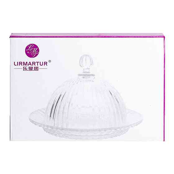 Скляне блюдо з кришкою для десертів Ø 20 см Київ