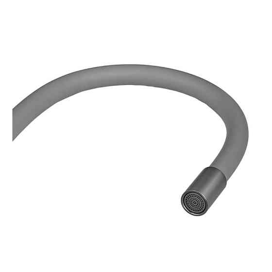 Змішувач для кухні Zerix Rex-011 Graphite Refl.Grey з нержавіючої сталі (Колір графіт+силіконовий вилив сірий) (ZX6130)   ( 28105 Харьков