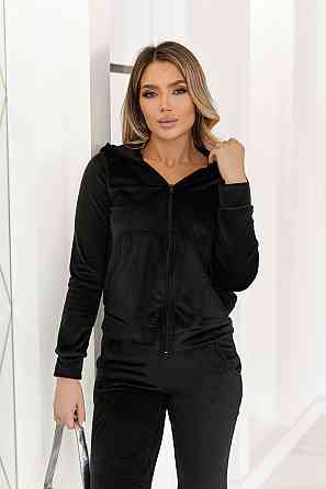 Велюровый спортивный костюм женский Davos 50-52, Черный Киев