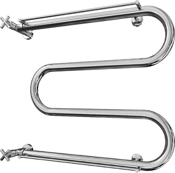 Водяна рушникосушка Mario Змійка ∅25 з полицею 525x500/500 Київ