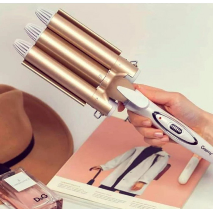 Потрійна плойка Gemei GM-1988-25 Triple для локонів 40 Вт, 1 режим роботи, керамічне покриття  4110 Одеса - фото 5