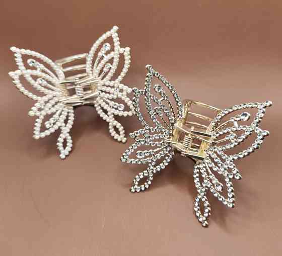 Комплект заколок-крабиків метеликів 2 шт Сміла