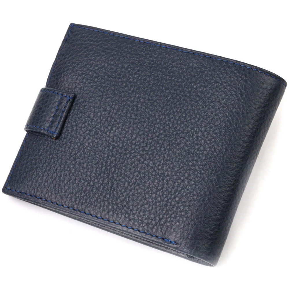 Популярний горизонтальний гаманець для чоловіків із натуральної шкіри флотар CANPELLINI 21884 Синє Київ - фото 2
