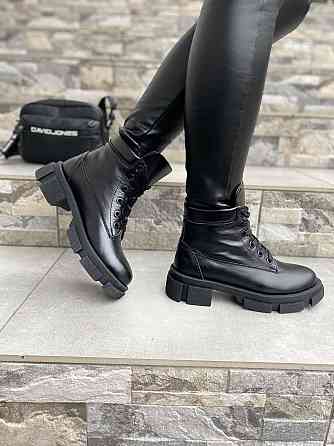 Черевики жіночі ARLEN чорні натуральна шкіра зимові высота 13 см (4241) Коломыя