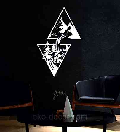 Декоративное настенное Панно «Водопад» Декор на стену 110*70 см, Белый Киев