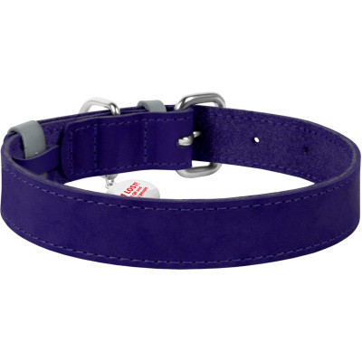 Ошейник для животных WAUDOG Classic кожаный 12 мм х 19-25 см фиолетовый (02019) Винница - изображение 2