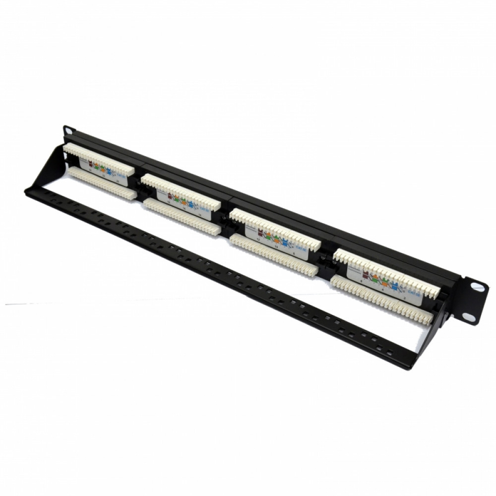 Патч-панель CMS 19" 24хRJ-45 UTP, кат. 5e з організатором кабелю Київ - фото 2