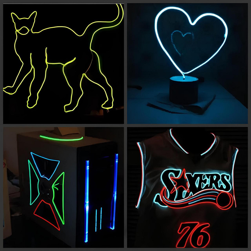 Светодиодная лента RESTEQ в виде гибкого провода длиной 5м — LED неоновый свет с контроллером, декоративная подсветка для дома, Киев - изображение 4