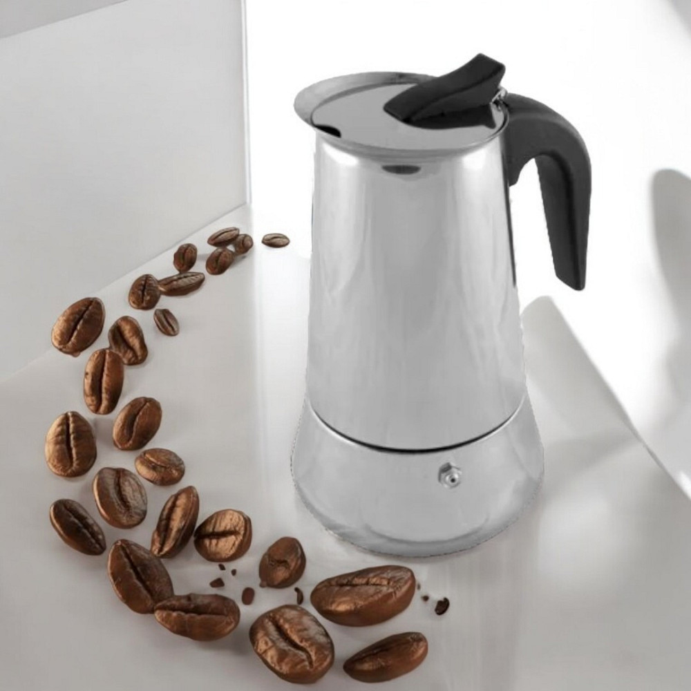 Гейзерная кофеварка для разных видов плит  UNIQUE UN-1902(KPSS-6 чашек ) нерж. 270 мл Одесса - изображение 2