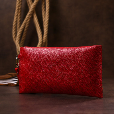 Косметичка Shvigel Кожаная тревел Красная (16417) Винница - изображение 2