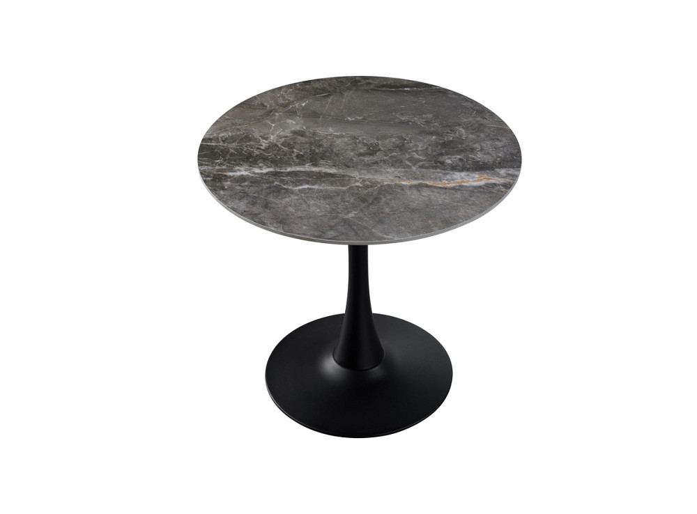 Стіл Опал (D=80), чорний/кераміка Армані грей Днепр - изображение 1