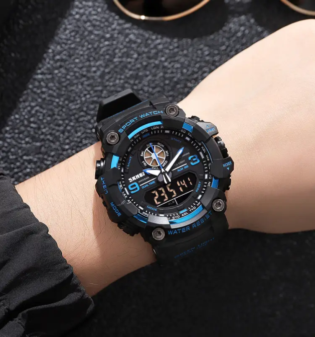 Чоловічий армійський наручний годинник Skmei 1818 Синій Вінниця - фото 5