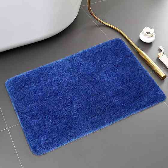 Коврик для ванны и душа Bathlux длинный мягкий ворс, нескользящий 80*50, Ярко синий Каменец-Подольский