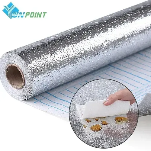 Универсальная самоклеящаяся нано-пленка для кухни (Алюминиевая фольга) 5м Коломия - фото 3