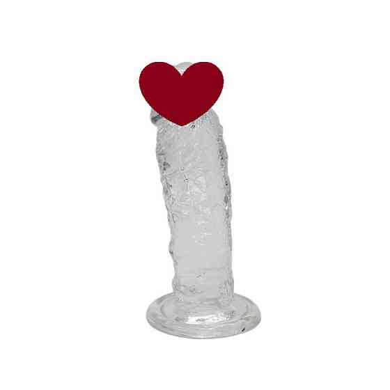 Прозорий фалоімітатор Alive Jelly Dildo Majestic, TPE, присоска, діаметр 3,7 см, довжина 14,7 см Sex Aura Київ