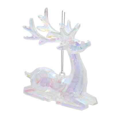 Прикраса декоративна Chomik Олень, пластик, перламутр, 8х9 см (5900779895881) Вінниця