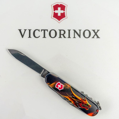 Нож Victorinox Huntsman Zodiac 91 мм Фантастичний дракон (1.3713.3_Z3210p) Винница - изображение 11