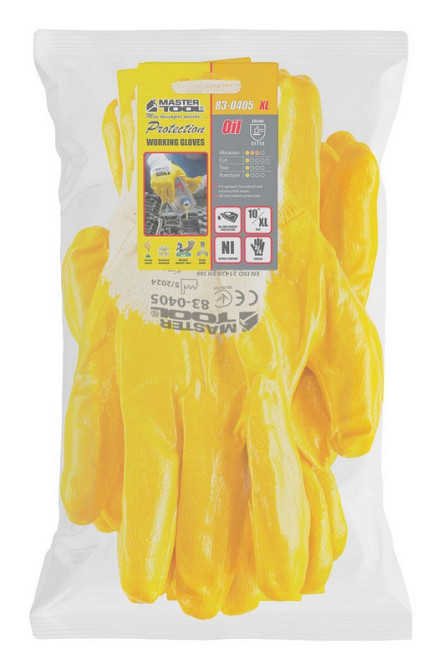 MASTERTOOL Рукавички бавовняні трикотажні MASTERTOOL нітрилове покриття ¾ в'язаний манжет 10" 1 Коломыя - изображение 2