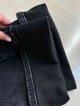 Джинси жіночі Derun 8209-8210 утеплені палаццо на флісі з ременем чорні, чорний, 30, 30, 80 см, 105 см Київ