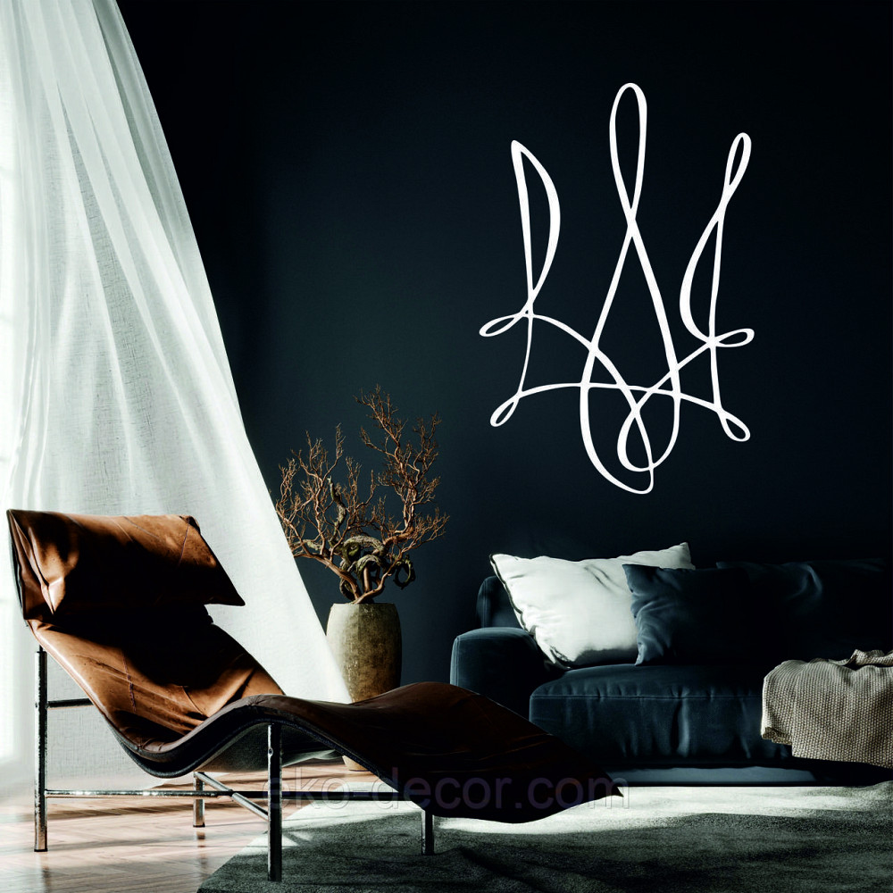 Декоративное настенное Панно «Герб Украины» Декор на стену 70*46 см, Белый Киев - изображение 1