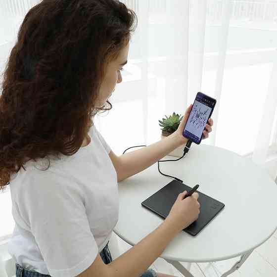 Графічний планшет Huion HS64 + рукавичка ( Чорний ) Харьков