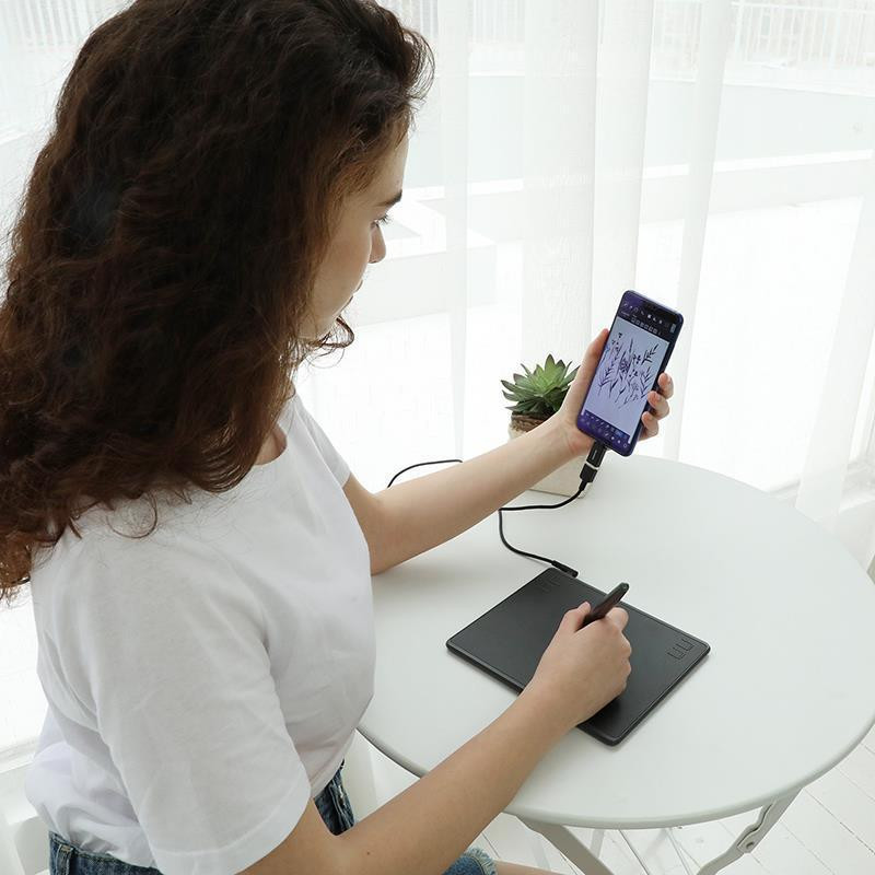 Графічний планшет Huion HS64 + рукавичка ( Чорний ) Харьков - изображение 6