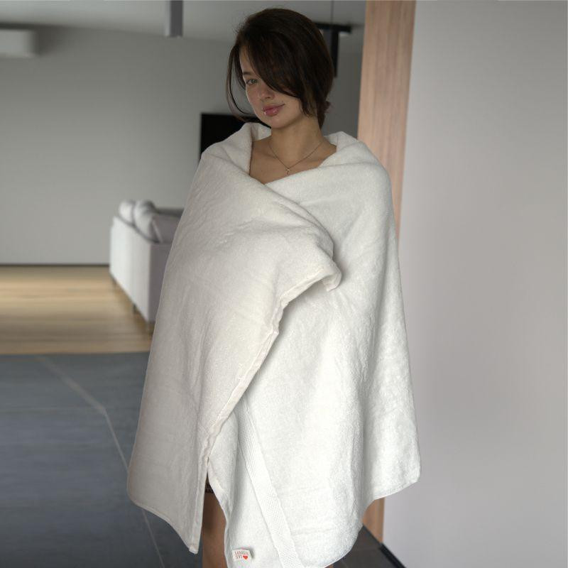 Рушник XL Lovely Svi (80 на160 см) - бавовна /махра - 600 GSM- Білий (320124) Київ - фото 2