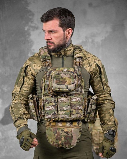 Плитоноска Artex з напашником системою швидкого скидання і 7 підсумками НП4876 Одеса - фото 2