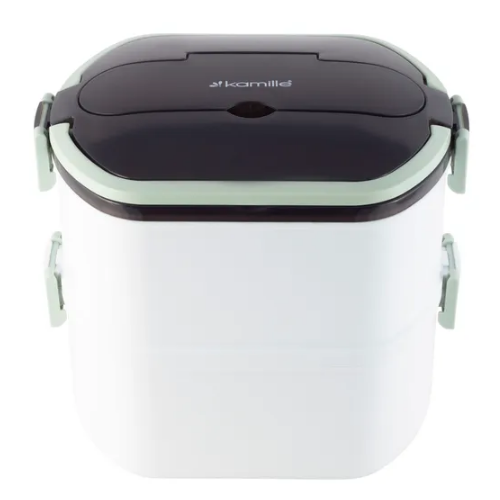 Ланч-бокс подвійний (корпус пластик/внутр.ємність+кришка нерж.сталь) KAMILLE Житомир