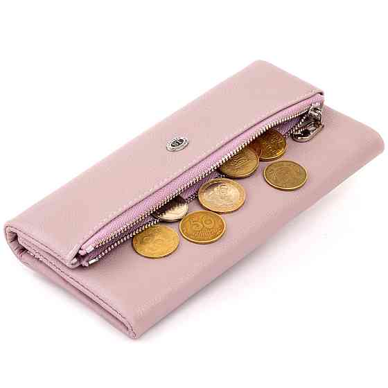 Клатч конверт с карманом для мобильного кожаный женский ST Leather 19269 Лиловый Киев