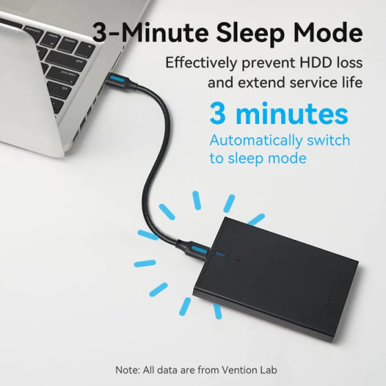 Внешний карман для накопителя Vention 2.5 Inch SATA Hard Drive Enclosure (USB 3.0 Micro-B) Black (KPAB0) Киев