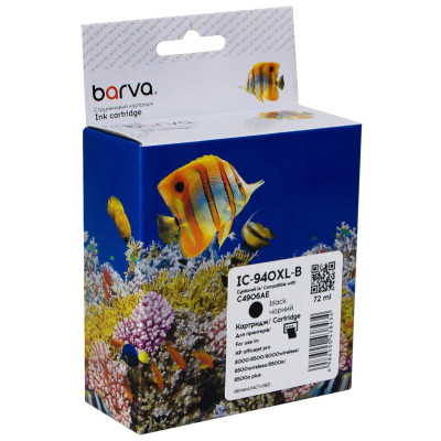 Картридж Barva HP 940XL (C4906AE) 2200 c, Black (IC-940XL-B) Вінниця - фото 1