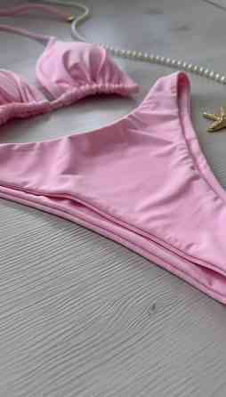 Жіночий стильний трендовий купальник зі щільного мікродайвінг Рожевий, 44 Одеса