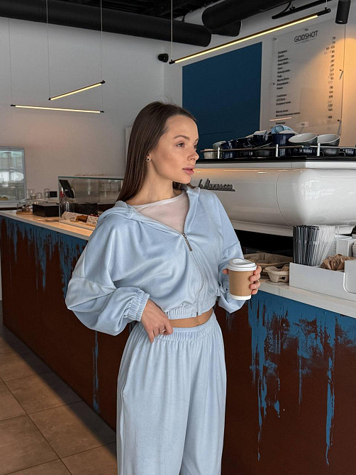 Жіночий повсякденний велюровий костюм двійка: кофта і штани щільний турецький велюр Одеса - фото 4